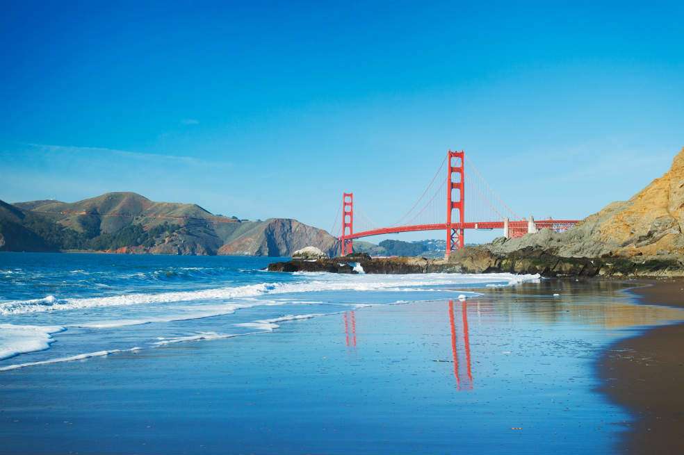 El Golden Gate es una de las infraestructuras características de la bahía de San Francisco. /123rf