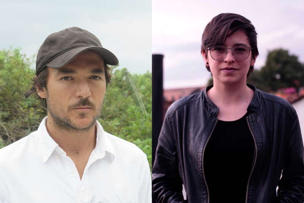 Los artistas Jerónimo Reyes-Retana (México) y Natalia Rivera (Colombia), ganadores del Ars Electronica.