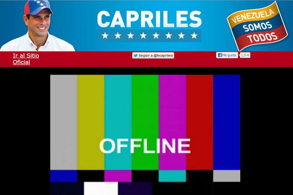 Imagen del sitio web www.capriles.tv donde se presentará todos los martes de 11 a 12 de la mañana el nuevo programa de Capriles.