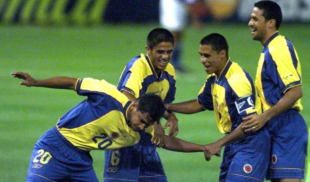 De izquierda a derecha: Gerardo Bedoya, Fabián Vargas, Iván Ramiro Córdoba y Mario Alberto Yepes.