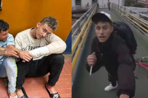 Así cayó ladrón de patineta eléctrica captado en video: estaba robando ciclistas