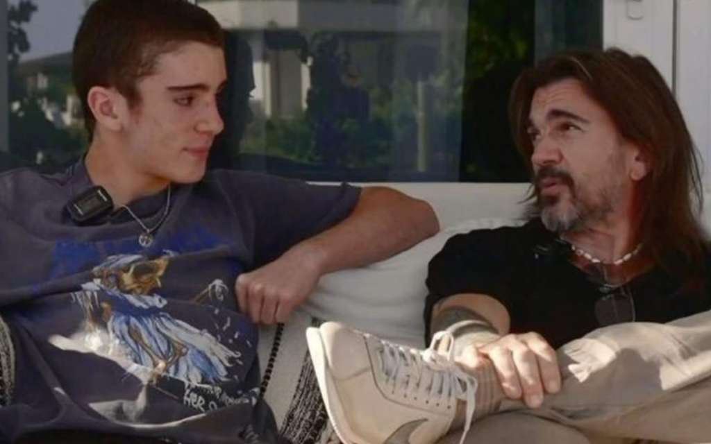 Juanes y su hijo Dante, de 14 años.