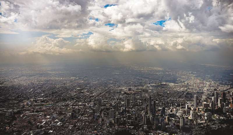 Contaminación en Bogotá desde Monserrate