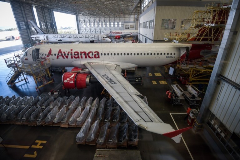 Fotos reconfiguración flota de Avianca