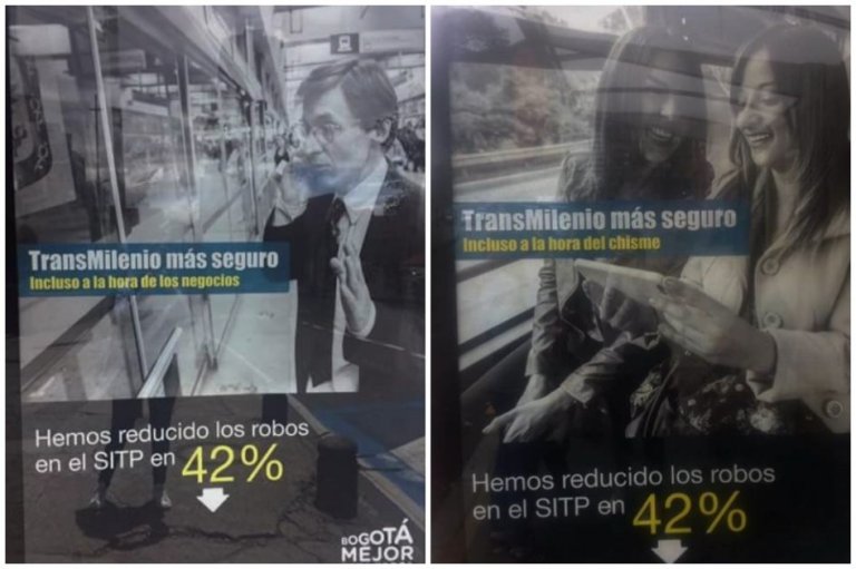 Califican de sexista publicidad sobre reducción de hurtos en Transmilenio