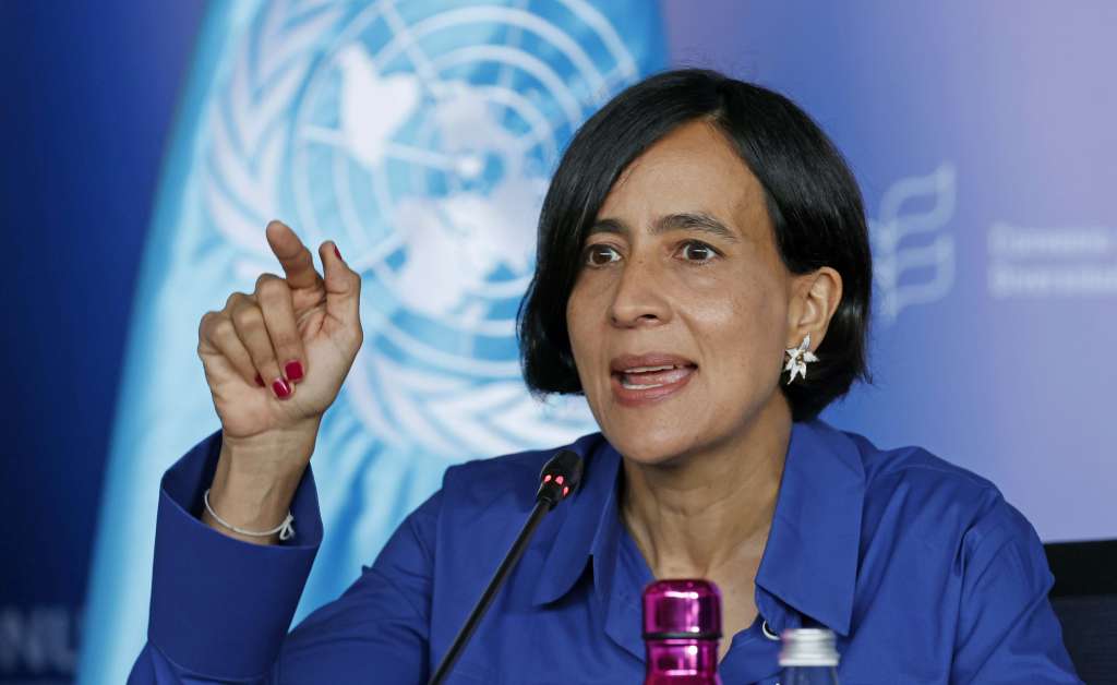 CAL400. CALI (COLOMBIA), 09/02/2025.- Fotografía de archivo del 21 de octubre de 2024 de la entonces ministra de Ambiente y Desarrollo Sostenible de Colombia, Susana Muhamad, durante una rueda de prensa en Cali (Colombia). Muhamad, una de las funcionarias estrella del Gobierno, anunció este domingo que presentó su dimisión al presidente Gustavo Petro como consecuencia de las divergencias que afloraron en la reunión del gabinete del pasado martes. EFE/ Mauricio Dueñas Castañeda
