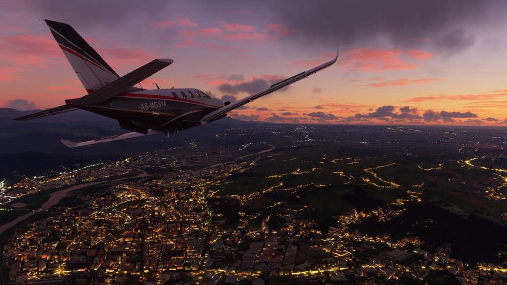 Una de las vistas panorámicas que ofrece la serie de juegos Microsoft Flight Simulator.