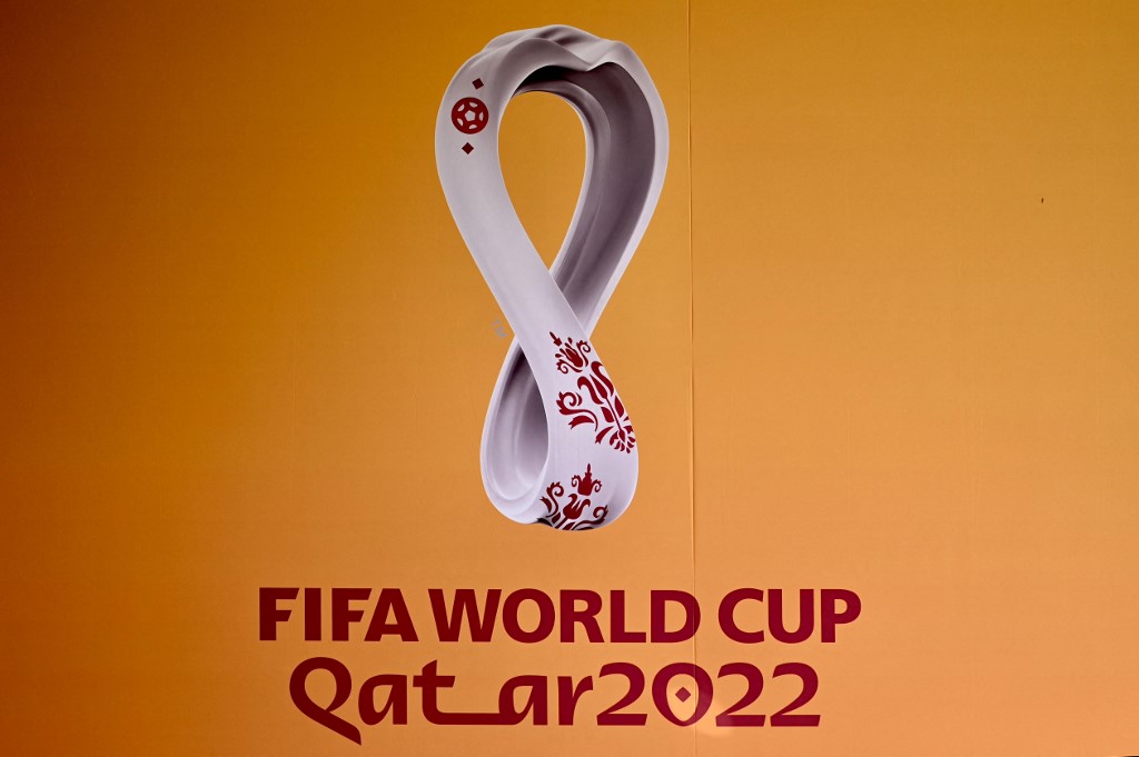 Logo del mundial de Qatar 2022. Foto: Gabriel BOUYS / AFP