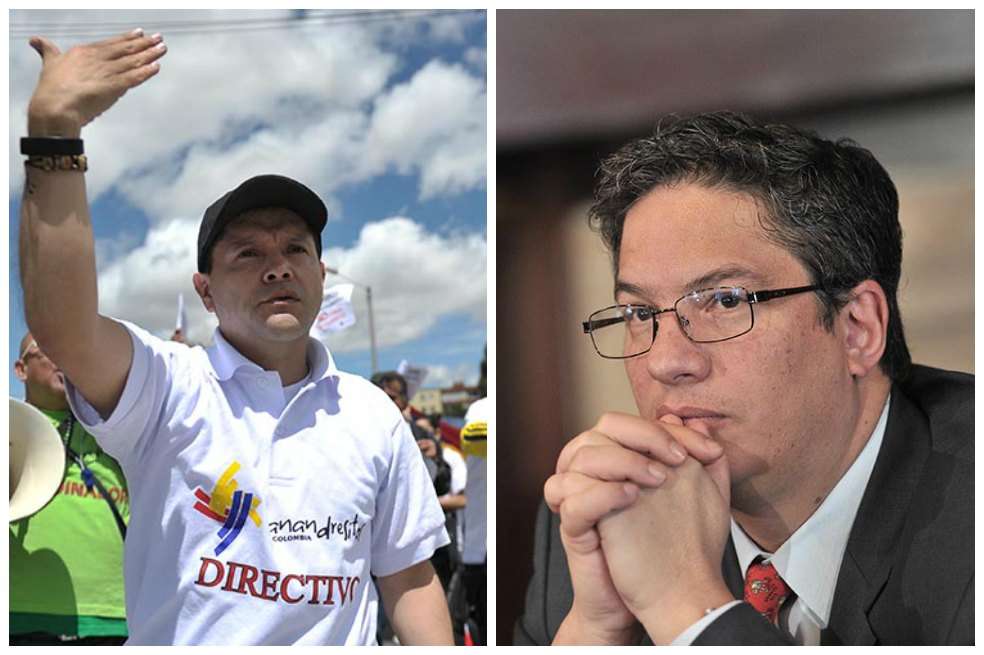 Albeiro Camacho, presidente de la Federación de Sanandresitos de Colombia. || Santiago Rojas, Director de la DIAN. / El Espectador