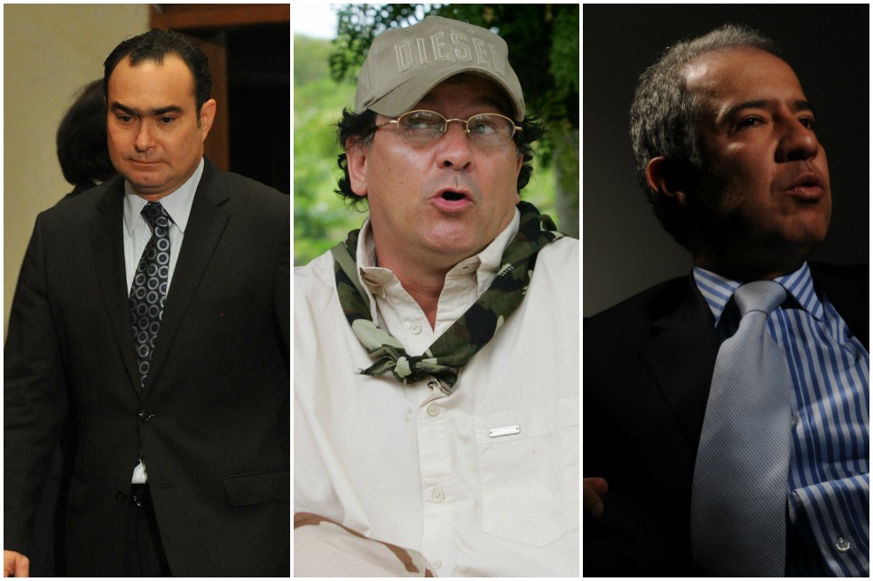 Jorge Pretelt Chaljub, magistrado. Iván Roberto Duque, ‘Ernesto Báez’. Mario Germán Iguarán, exfiscal. / Archivo, AFP, Gabriel Aponte