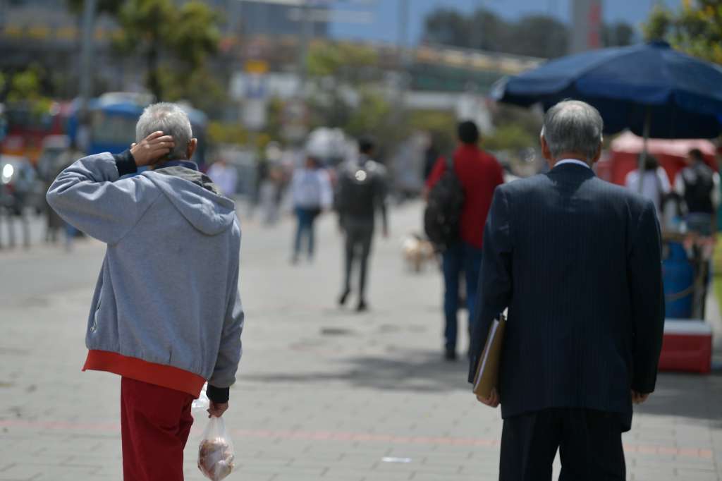 Personas de la tercera edad en Bogotá.