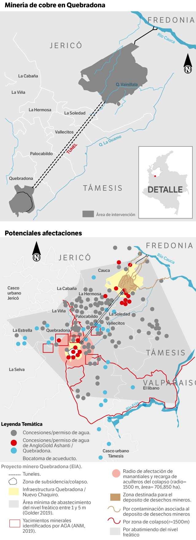 Mapa proyecto Quebradona.