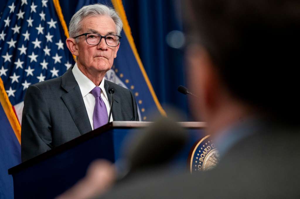 Washington (United States), 20/03/2024.- US Federal Reserve Board Chairman Jerome Powell responds to a question from the news media during a press conference following the announcement that interest rates will not change at the Federal Reserve in Washington, DC, USA, 20 March 2024. The Fed also released its latest forecasts for economic growth, inflation, unemployment, and interest rates. (Roma) EFE/EPA/SHAWN THEW