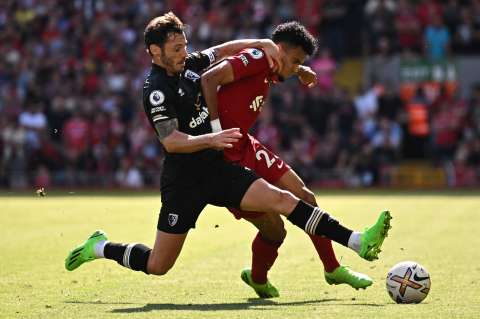 Luis Díaz marcó doblete en la histórica goleada del Liverpool