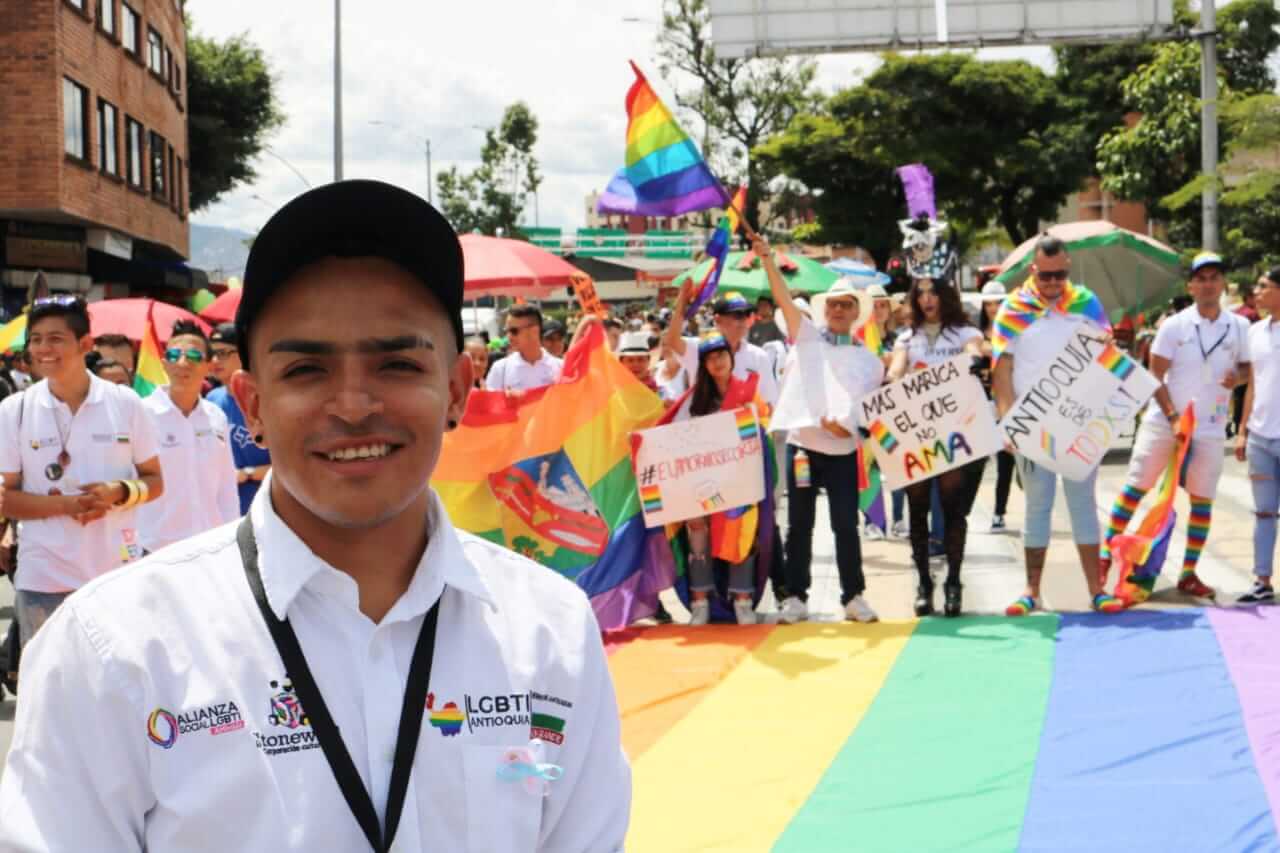 Sebastián Arenas lleva nueve años trabajando por los derechos de las personas LGBTI de Antioquia. / Cortesía