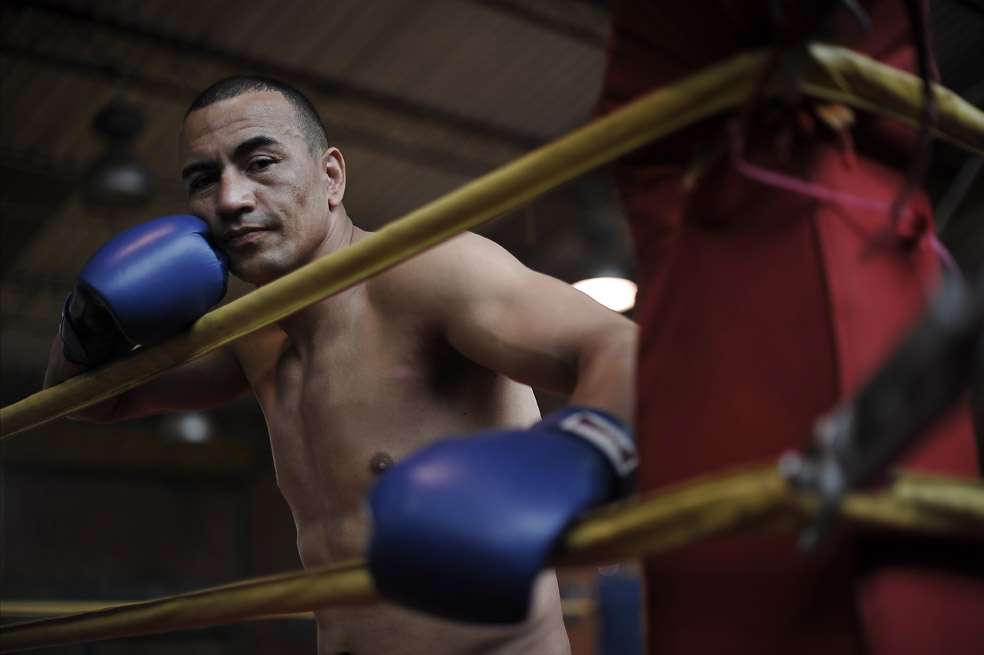 Alexánder Brand se formó en la Liga de Boxeo de Bogotá. / Fotos: Óscar Pérez