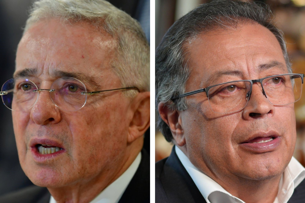 Expresidente Álvaro Uribe; presidente Gustavo Petro.