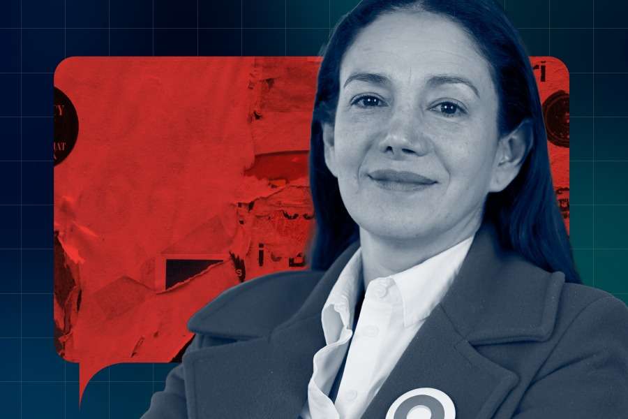 Sondra Macollins, candidata presidencial.