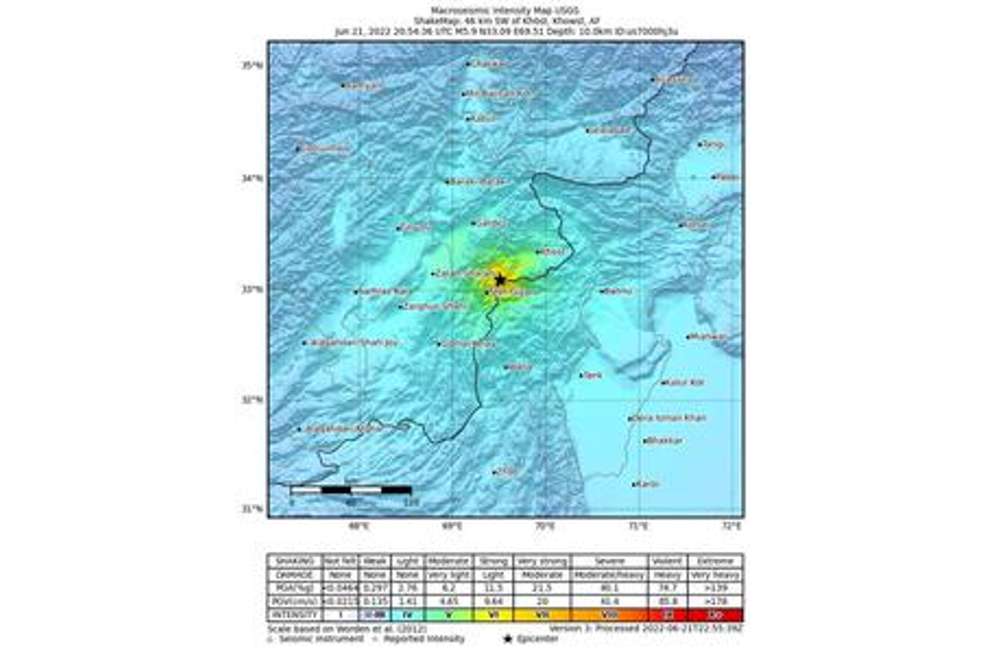 El movimiento telúrico se produjo en la madrugada del miércoles, hora local, con epicentro cerca de la ciudad de Khost, a unas 95 millas (150 km) al sur de Kabul, informó el Servicio Geológico de Estados Unidos.