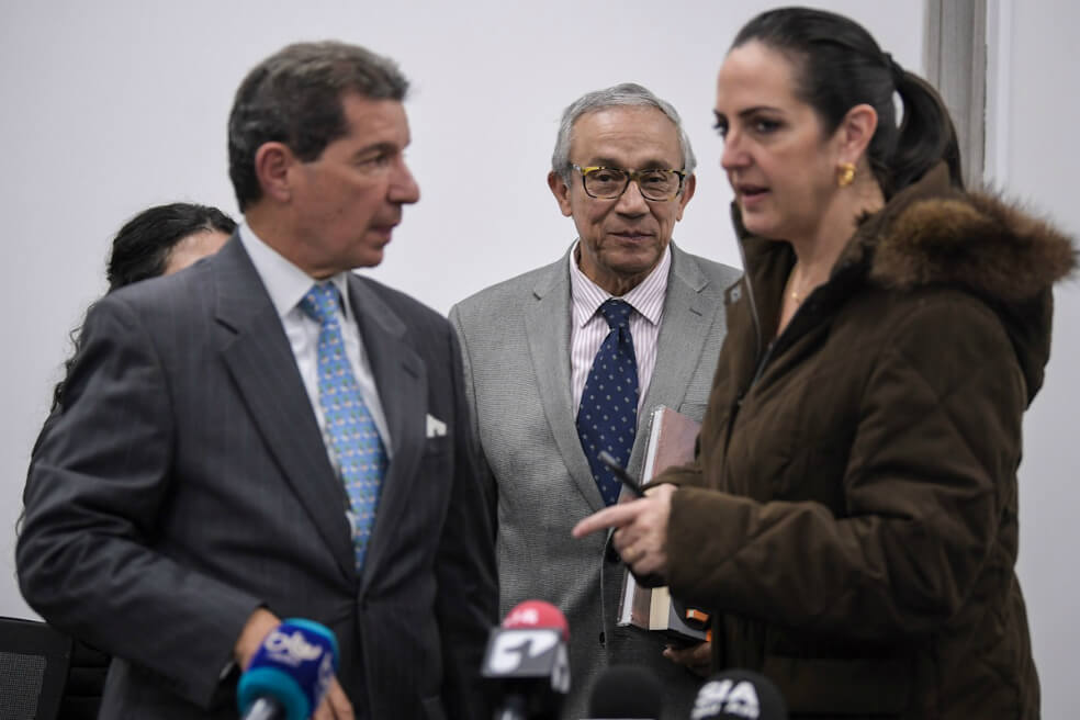 José Félix Lafaurie, presidente de Fedegán; Darío Acevedo, director del Centro Nacional de Memoria Histórica y María Fernanda Cabal, congresista del Centro Democrático./ Mauricio Alvarado