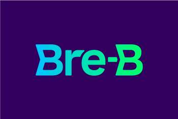 La imagen de Bre-B está compuesta por una B mayúscula que se transforma para evocar la forma de flecha.