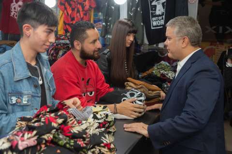 Iván Duque ofreció créditos a comerciantes de San Victorino afectados por el paro