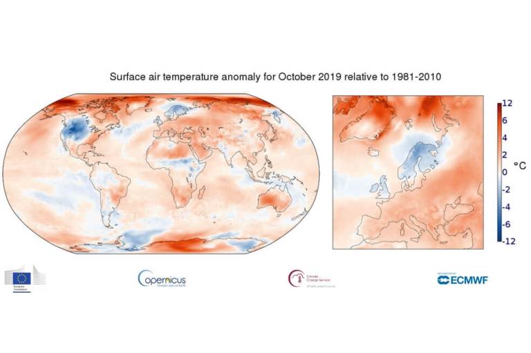 El mes pasado fue el octubre más caliente jamás registrado en el mundo