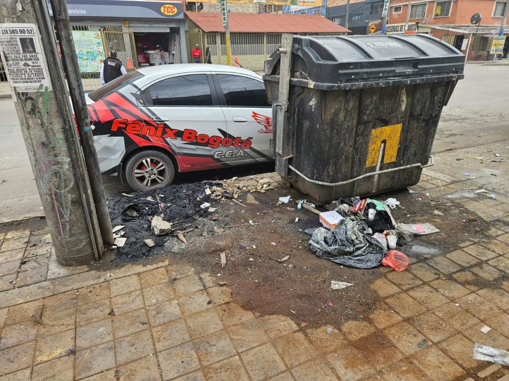 Contenedor en mal estado al sur de la ciudad.