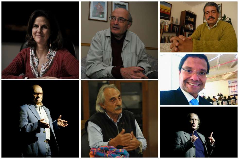 María Emma Wills, Daniel Pécaut, Francisco Gutiérrez Sanín, Jorge Giraldo, Alfredo Molano Bravo, Vicente Torrijos y Sergio de Zubiría. / El Espectador y revista Semana
