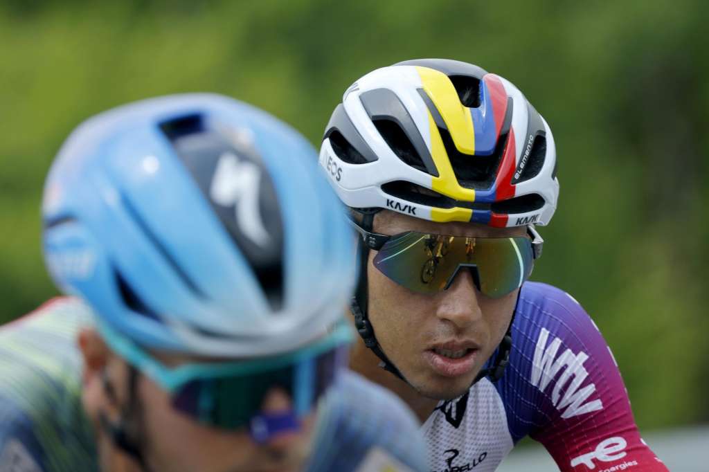 HAGETMAU (France), 10/07/2026.- Colombian cyclist Egan Bernal of Netcompany Ineos Cycling Team in action during Stage 7 of the Tour de France, a 175.1 km route from Hagetmau to Bordeaux, France, 10 July 2026. (Ciclismo, Francia, Burdeos) EFE/EPA/GUILLAUME HORCAJUELO