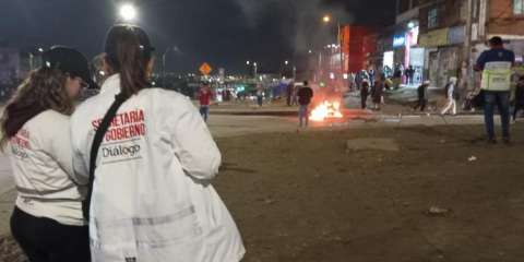 Se registraron protestas al sur de Bogotá en la noche del 28 de abril