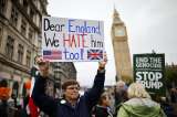Protestas en Londres por la llegada de Trump: “Es repugnante darle la bienvenida a un criminal”