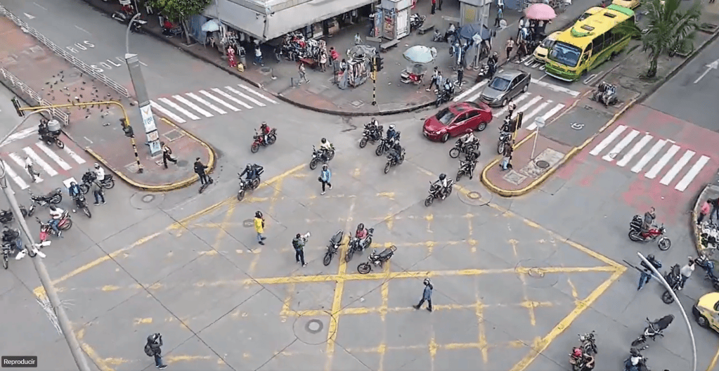 Plantón de motociclistas