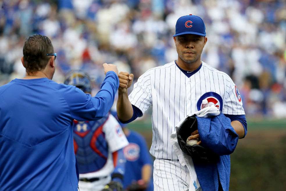 José Quintana, lanzador de los Cachorros de Chicago. / AFP