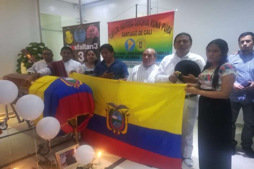 Los cuerpos del equipo periodístico fueron despedidos en la funeraria Capilla de la Fe, al sur de Cali. / Tomada Twitter @ONUHumanRights
