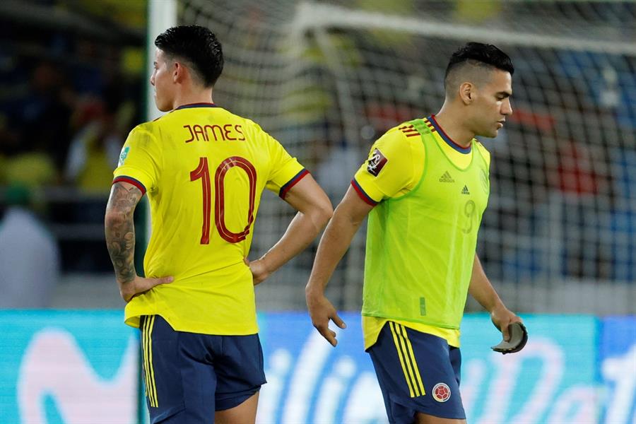 Falcao y James, los dos referentes de la selección de Colombia.