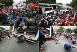 Imágenes del brutal método de la policía de Filipinas para contener una protesta
