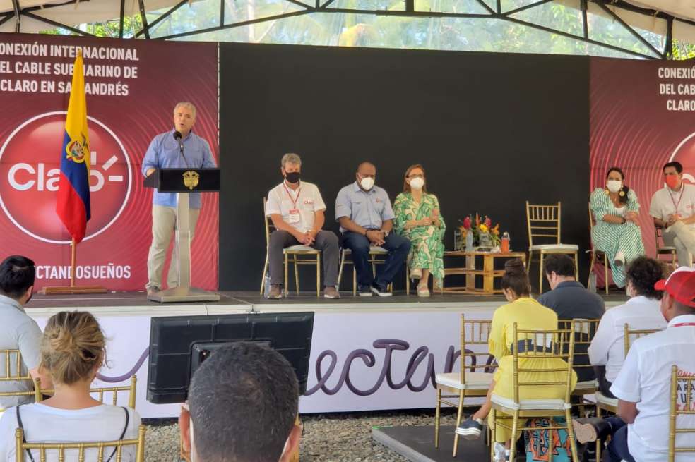 El evento contó con la participación del presidente de la República, Iván Duque Márquez; la ministra de Tecnologías de la Información y las Comunicaciones, Carmen Ligia Valderrama, y el gobernador de San Andrés, Everth Julio Hawkins.