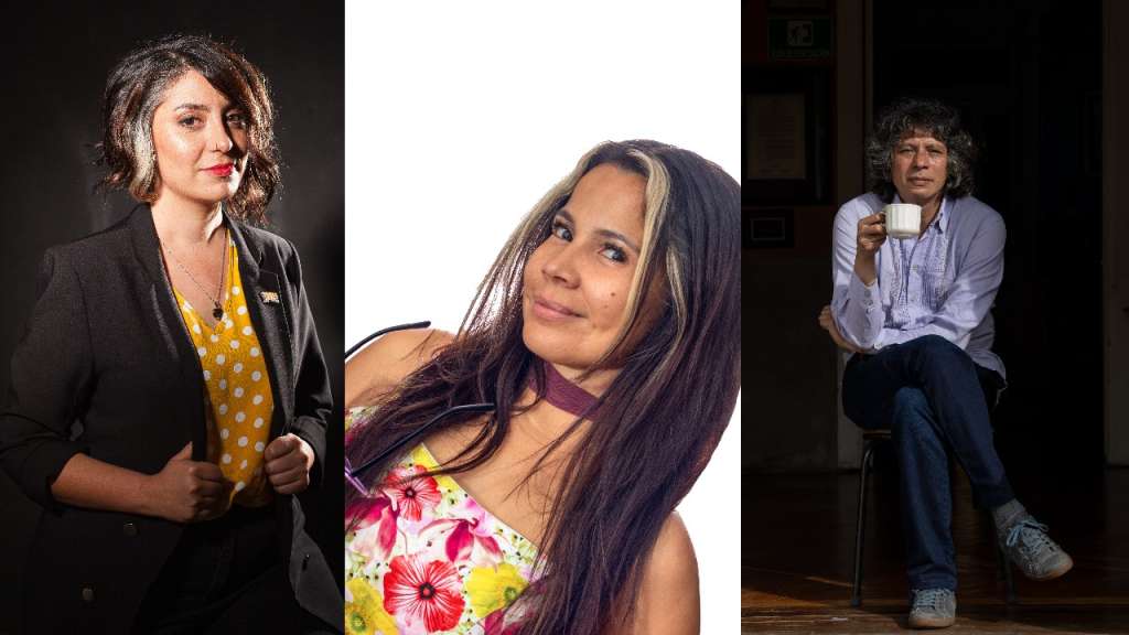 María Antonia León, Fadir Delgado Acosta, Y Luis Miguel Rivas, ganadores de los Premios de Literatura 2023.