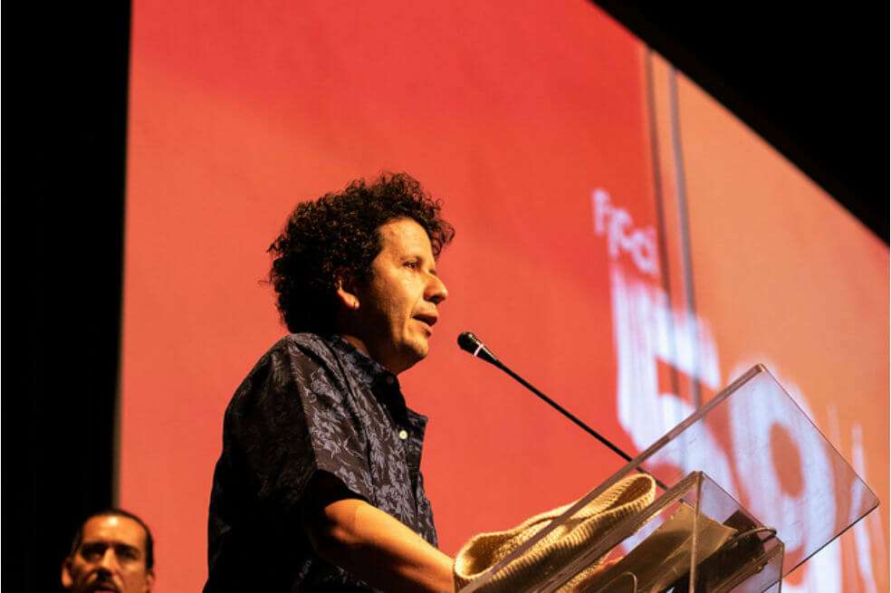 La sospecha de censura por parte del FICCBA se inició cuando la agregada cultural, María Victoria Salcedo, le preguntó al director del evento, Daniel Saldarriaga, qué opinaba del discurso de Mendoza en la inauguración del Festival Internacional de Cine de Cartagena.  / Cortesía FICCI