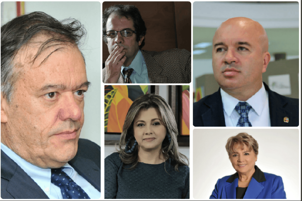 De izq. a derecha: La comunidad universitaria de la Unal escogió a Jorge Hernán Cárdenas, Jorge Iván Bula, Edna Bonilla Sebá, John Willian Branch, y Dolly Montoya. / El Espectador y cortesía UN Medios