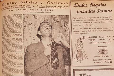 Cuezzo, uno de los primeros técnicos de Santa Fe, árbitro y cocinero