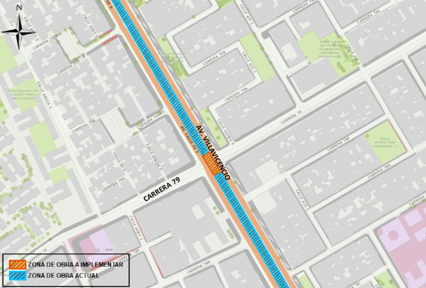 Carrera 79 por Av. Villavicencio.