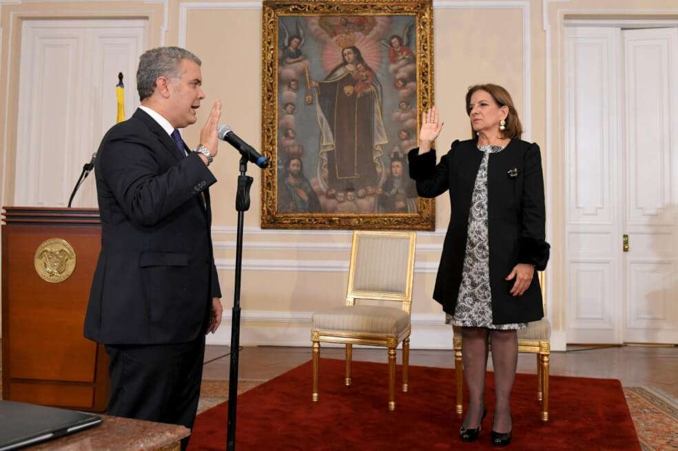 Momento la posesión de Margarita Cabello como ministra de Justicia. / Presidencia de la República