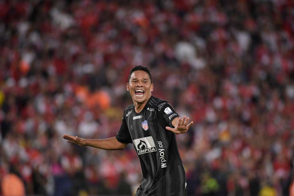 Futbolista colombiano, delantero de Junior en el partido ante Santa Fe por la tercera fecha de los cuadrangulares del grupo A de la Liga Betplay 2022-II.