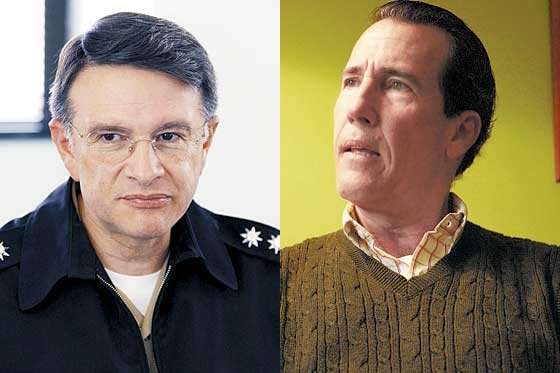 A la izquierda Gabriel Arango Bacci, a su costado derecho Guillermo Barrera Hurtado, excomandante de la Armada.