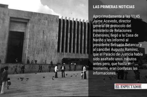 Cronología de las decisiones en el marco de la toma del Palacio de Justicia