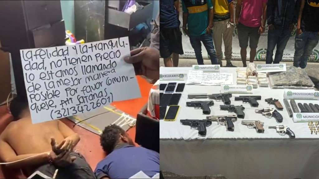Además de las capturas, fueron incautadas armas de fuego y celulares que serían usados para amenazar a las víctimas.