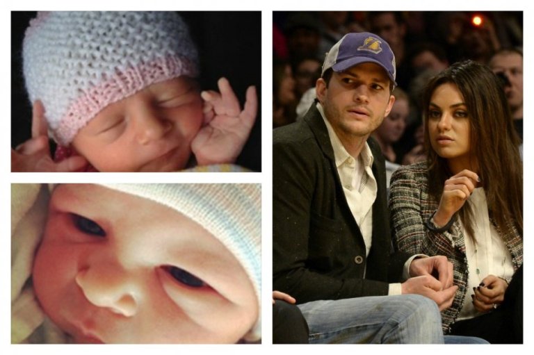 Ashton Kutcher y Mila Kunis ‘presentan’ a su bebé