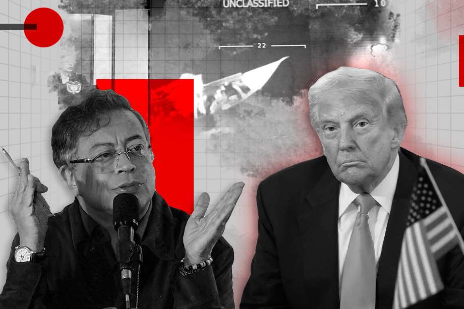 Gustavo Petro y Donald Trump.